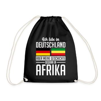 Deutschland Afrikaner Afrikanisch Afrika - Turnbeutel - Schwarz - Vorne