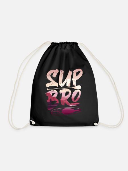 SUP Paddleboard Girl Sup Bro - Turnbeutel - Schwarz