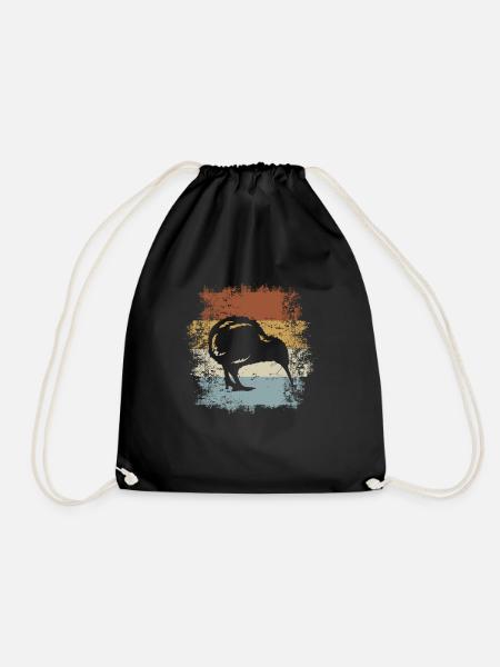 Kiwi Bird Vintage Kiwi Bird Vintage - Drawstring Bag - black