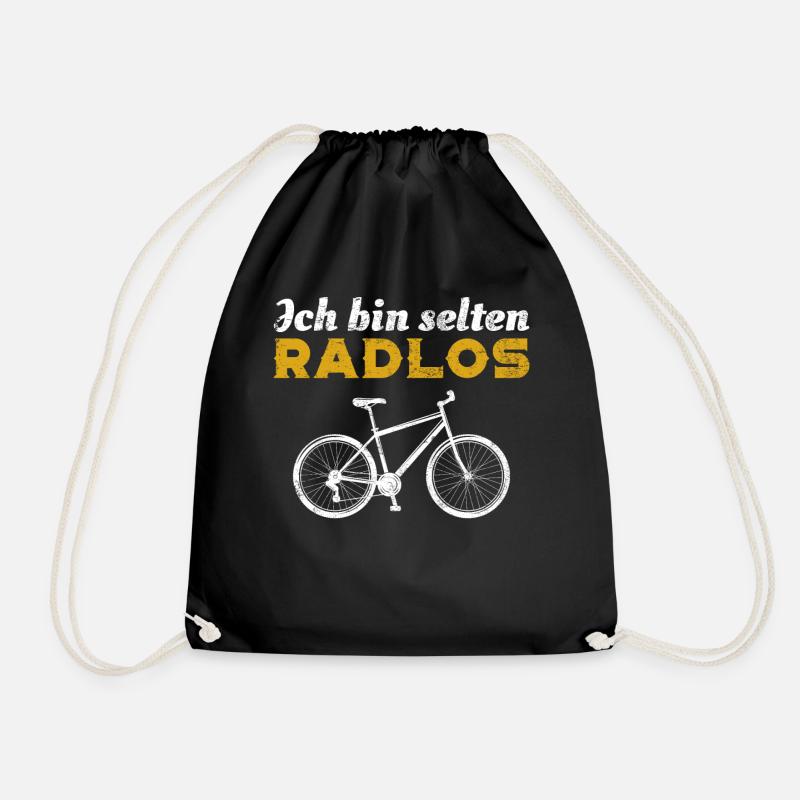 Fahrrad | Ich bin selten Radlos - Turnbeutel - Schwarz