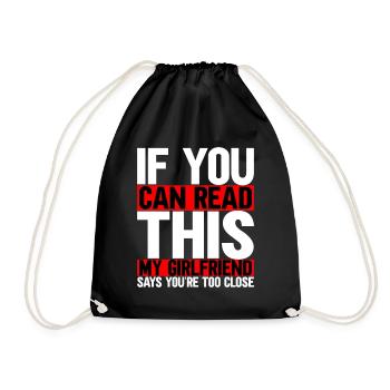 Copine Couple Amour Couple Cadeau - Sac de sport léger - noir - Devant