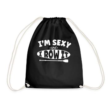 SUP Paddleboard Girl I'm Sexy and - Turnbeutel - Schwarz - Vorne