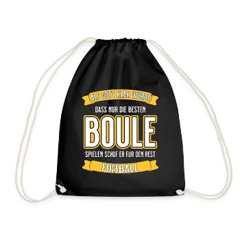 Boule - nur die besten lustiger Spruch - Turnbeutel - Schwarz - Vorne