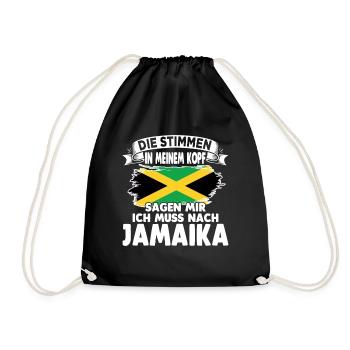 Jamaikaner Raggae Jamaika - Turnbeutel - Schwarz - Vorne