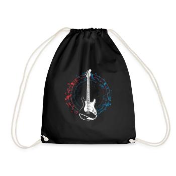 Guitare électrique Instrument musique guitariste guitare - Sac de sport léger - noir - Devant