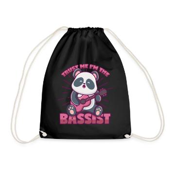 Panda Bass rengaine pour les bassistes et les bassistes - Sac de sport léger - noir - Devant