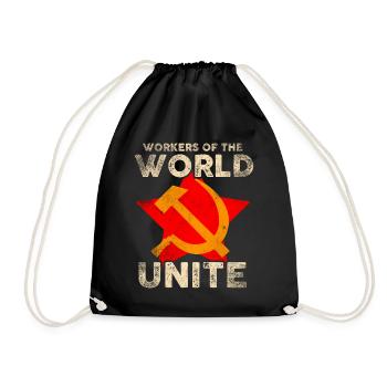 Workers of the world unite - Drawstring Bag - black - Front