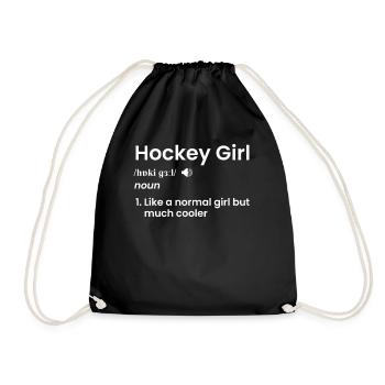 Field Hockey Girl Player Coach Goalkeeper Sport Fa - Turnbeutel - Schwarz - Vorne