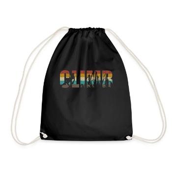Climb Retro Vintage - Drawstring Bag - black - Front