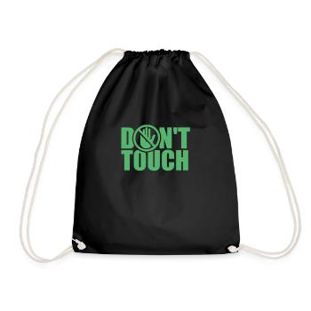 Ne pas toucher les mains chemin doigts Drôle - Sac de sport léger - noir - Devant