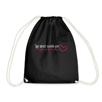 Open Heart Surgery Recovery Gifts & Apparal - Drawstring Bag - black - Front