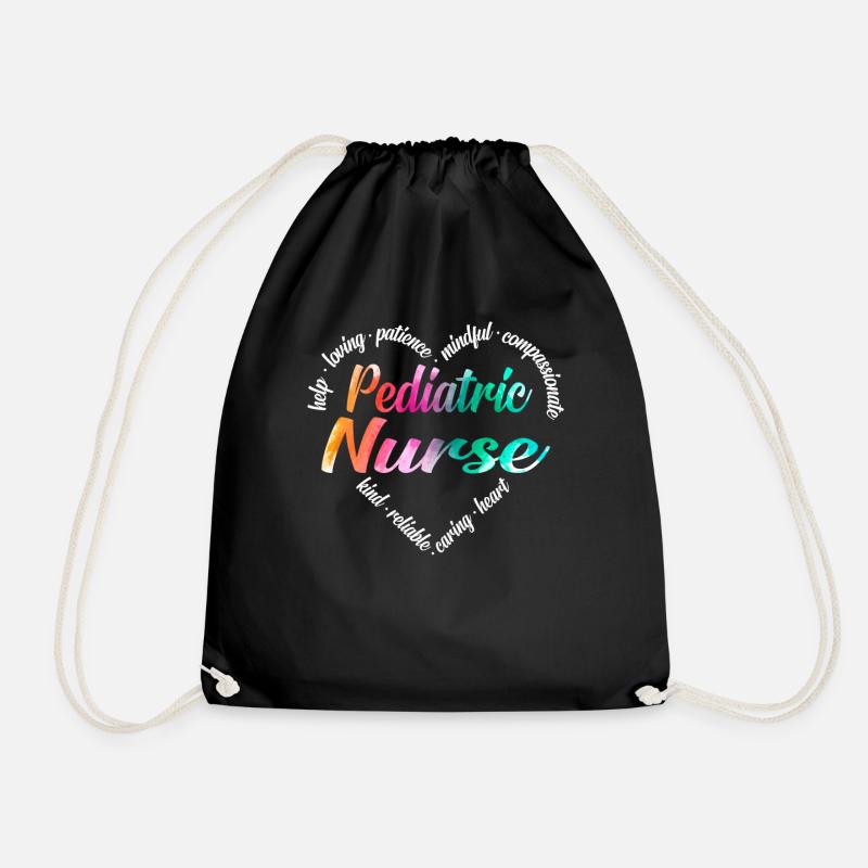 Labor & Delivery Nurse Heart Word - Turnbeutel - Schwarz