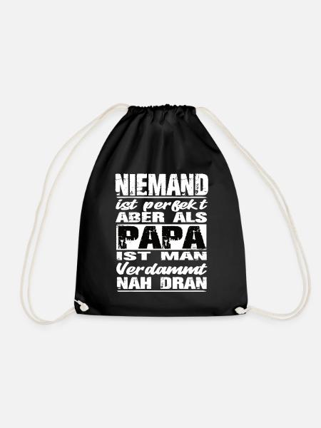 PapaPapa Geburtstag Papa geschenke Bester Papa - Turnbeutel - Schwarz