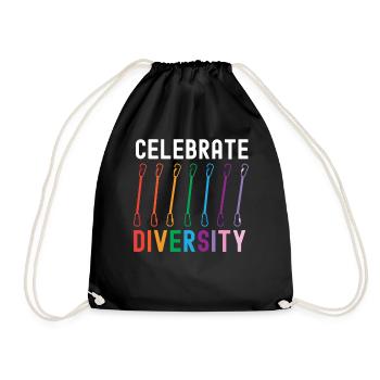 Rock Climbing Climber Rainbow - Sac de sport léger - noir - Devant