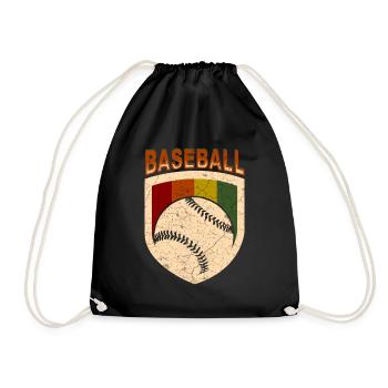 Baseball - Turnbeutel - Schwarz - Vorne