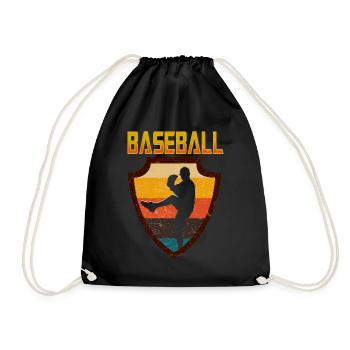 Baseball - Turnbeutel - Schwarz - Vorne