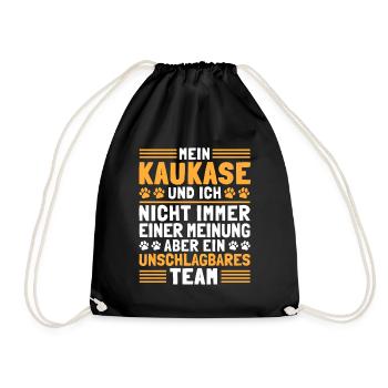 Mein Kaukasischer Owtscharka und Ich Kaukase - Turnbeutel - Schwarz - Vorne
