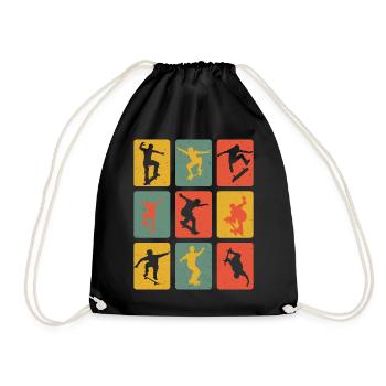 Skateboard skateboard en position skateboard - Sac de sport léger - noir - Devant