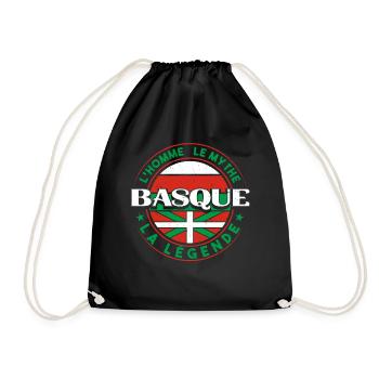 Pays Basque Homme Basque - Sac de sport léger - noir - Devant