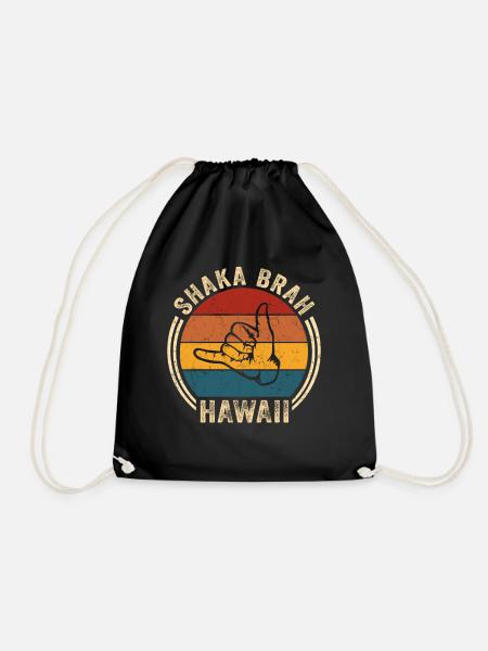 Hawaï Shirt Aloha Hang-Loose Surf Surf - Sac de sport léger - noir