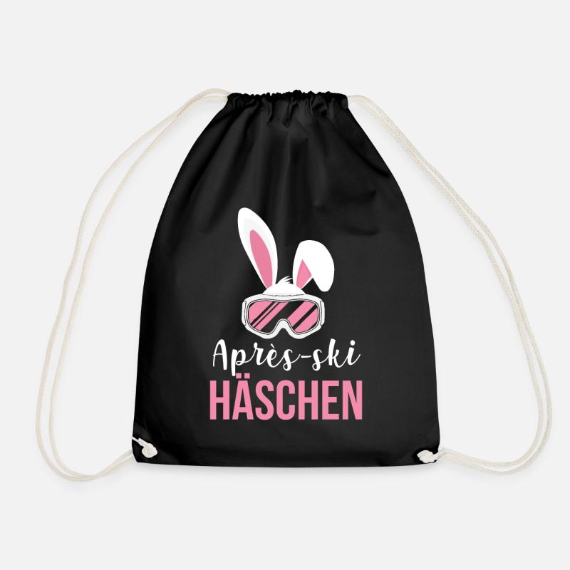 Après-Ski Häschen Ski Alpen Winterurlaub - Turnbeutel - Schwarz
