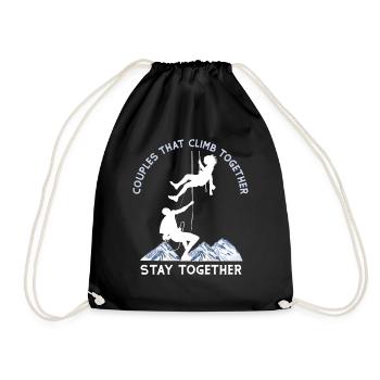 Rock Climbing Climber Girl Couples - Sac de sport léger - noir - Devant
