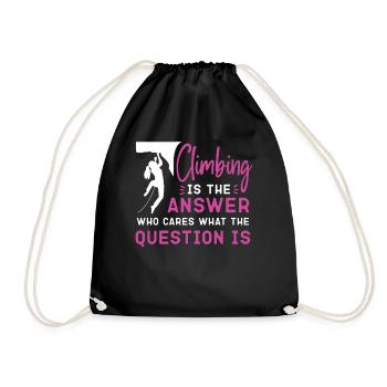 Rock Climbing Climber Girl - Sac de sport léger - noir - Devant