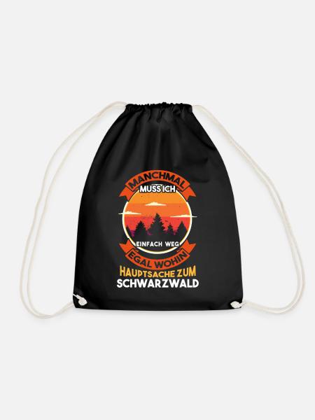 Schwarzwälder Wald Schwarzwald - Turnbeutel - Schwarz