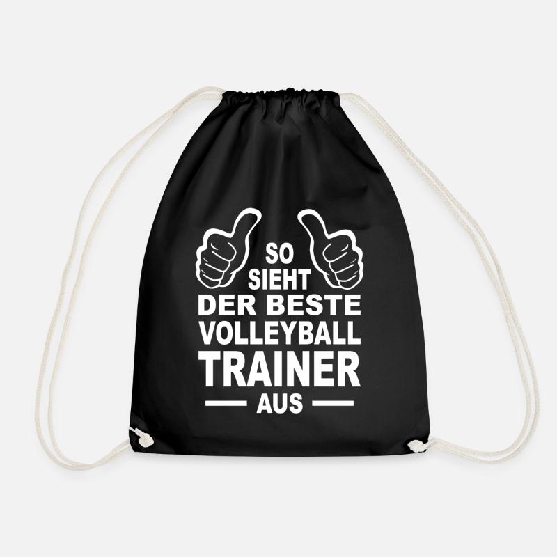 Beachvolleyball - Der Beste Volleyball Trainer - Turnbeutel - Schwarz