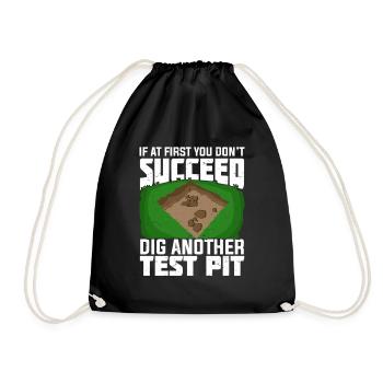 Funny Archaeology Profession Archaeologist Gift - Drawstring Bag - black - Front