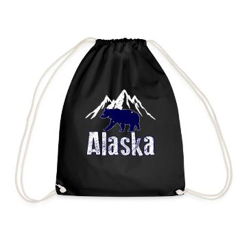 Alaska - Drawstring Bag - black - Front