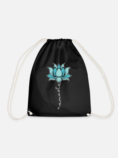 Yoga Namaste Yoga Meditation Geist Lotusblume - Turnbeutel - Schwarz