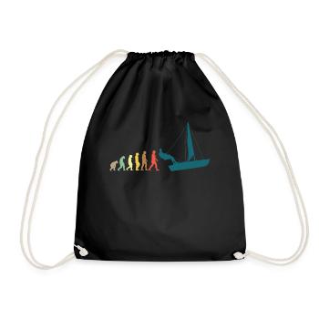 Sailing Sailboat Evolution - Drawstring Bag - black - Front