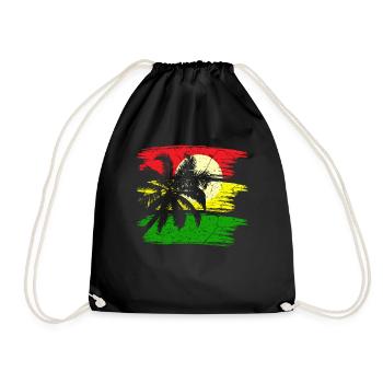 Jamaica Reggae Rastafari - Drawstring Bag - black - Front