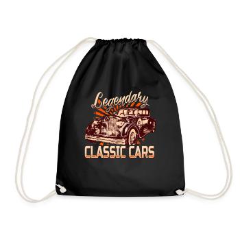 Legendary classic cars - Drawstring Bag - black - Front