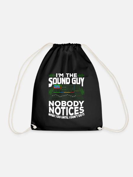 Sound Engineer Sound Engineering Sound Engineer Gift - Drawstring Bag - black