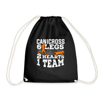 Canicross Canicrosser Geschenk - Turnbeutel - Schwarz - Vorne
