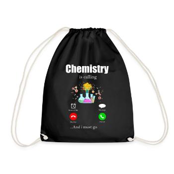 Chemist Laboratory Periodic Table Neutron Alchemy - Drawstring Bag - black - Front