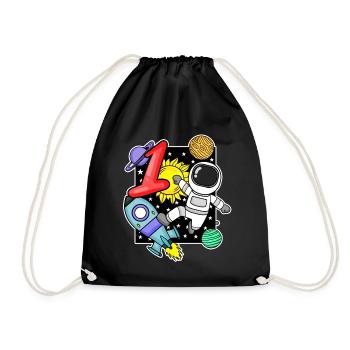 1 an astronaute garçon 1er anniversaire cadeau - Sac de sport léger - noir - Devant