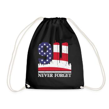 9-11 20 Never Forget Year Anniversary - Turnbeutel - Schwarz - Vorne