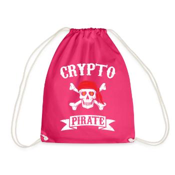 Crypto Pirate Bitcoin Pirates BTC tête de mort - Sac de sport léger - fuchsia - Devant