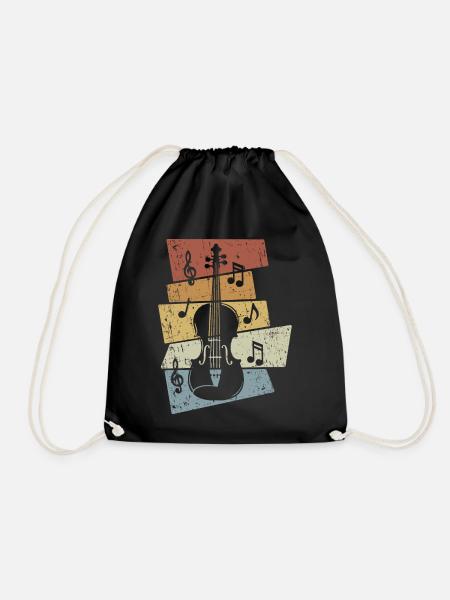 Violoncelle Rétro violoncelle Musical Instrument Musician - Sac de sport léger - noir