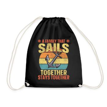 Sailing Anchor Retro Family Sails - Sac de sport léger - noir - Devant