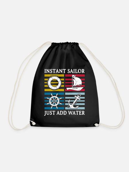 Sailing Sailboat Instant Sailor - Turnbeutel - Schwarz