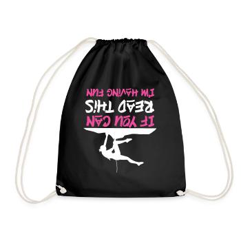 Rock Climbing Climber Girl You Can - Sac de sport léger - noir - Devant
