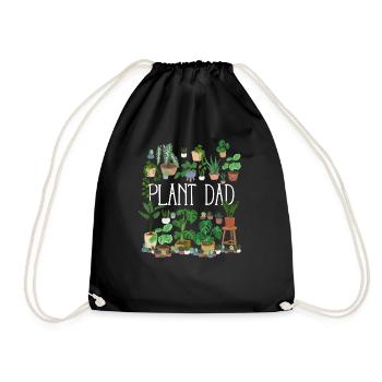 Plant Dad - Drawstring Bag - black - Front
