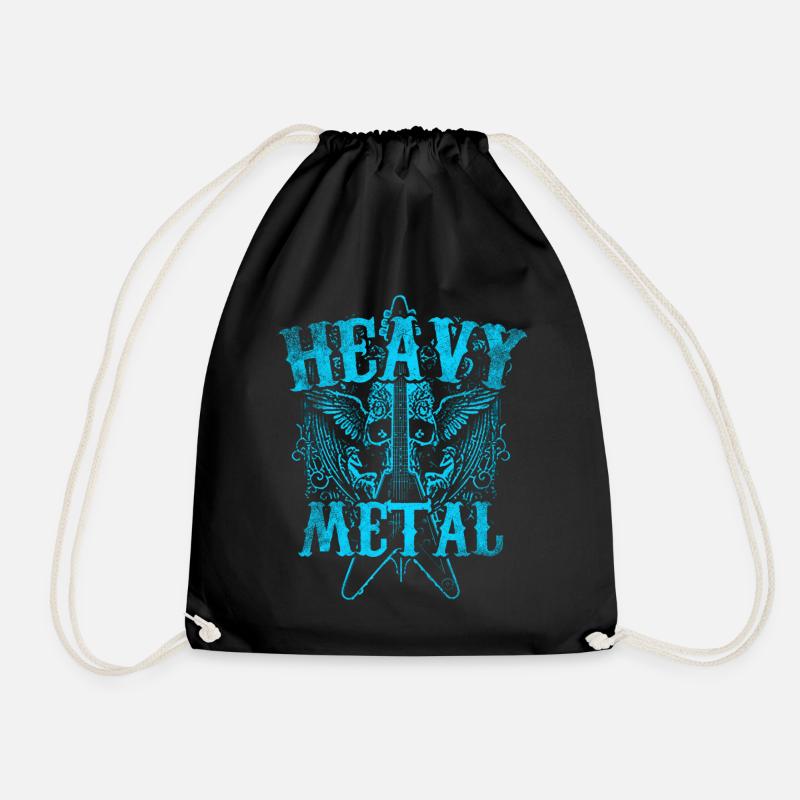 Heavy metal - Drawstring Bag - black
