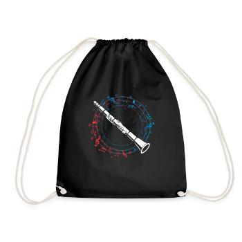 Clarinet Musical Note ClarinetIst Musician - Drawstring Bag - black - Front