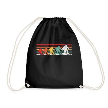 Snowboarder Snowboard - Turnbeutel - Schwarz - Vorne