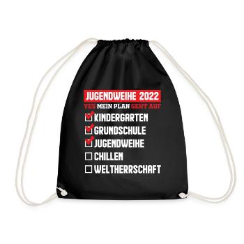 Jugendweihe 2022 - Turnbeutel - Schwarz - Vorne